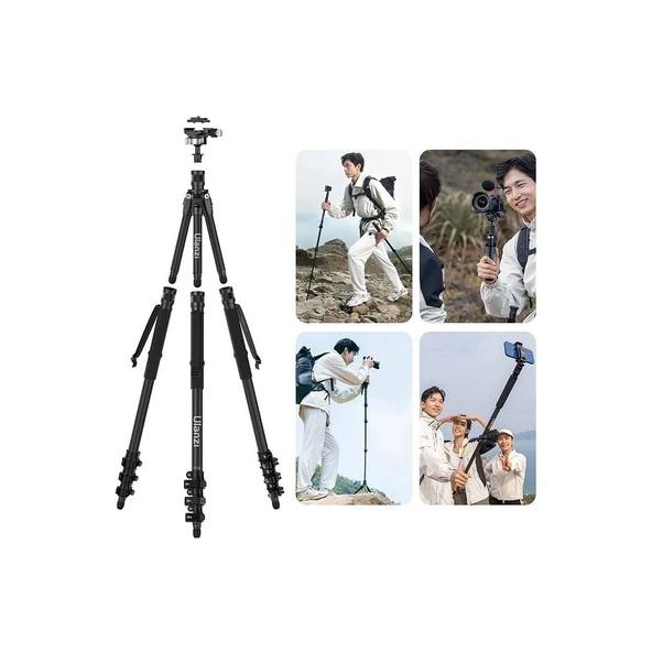 Ulanzi TT35 Carbon Fiber Yürüyüş Çubuğu Tripod Seti - 2