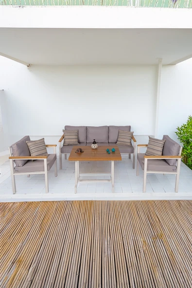 NEOKAS  Bahçe Takımı, Balkon Mobilyası, 1+1+3+Masa, Kafe Koltuğu, Bekleme Alanı Koltuğu ürün görseli