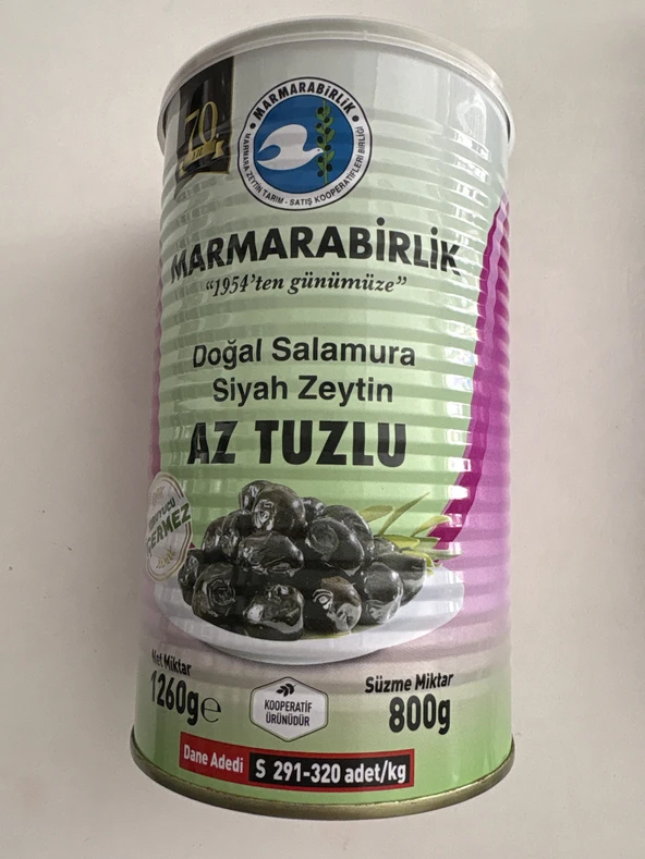 Marmarabirlik az tuzlu 800 gr teneke