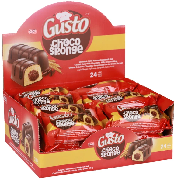 Cici Gusto Sponge Cake Çikolatalı 40 Gr. 24 Adet (1 Paket) ürün görseli