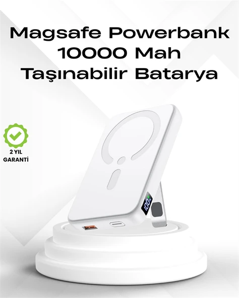 Kablosuz MagSafe Powerbank – iPhone Uyumlu, 10000 mAh, Isı Dağılımlı