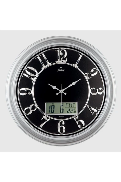 Galaxy TK-1962-G-1 PREMİUM BÜRO DİJİTAL TAKVİMLİ DUVAR SAATİ ürün görseli 1