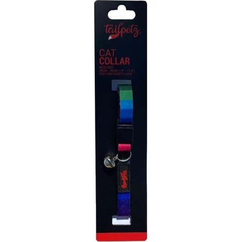 Tailpetz Easy & Safety Lock Çıngıraklı Ayarlanabilir Kedi Boyun Tasması WAVE ürün görseli