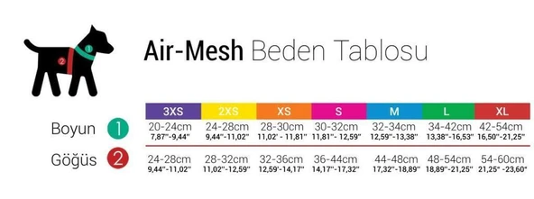 Tailpetz Air-Mesh Harness Göğüs Tasması Sarı XXXS - 2