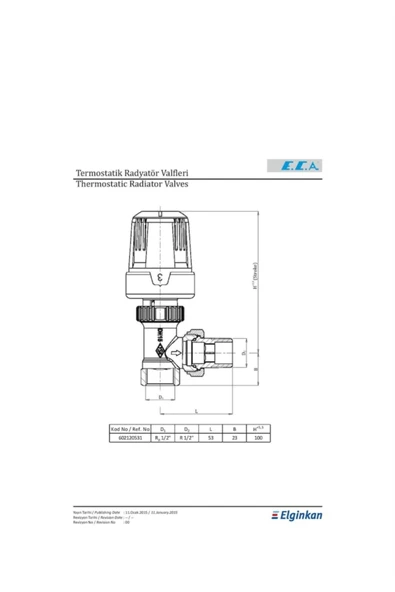 Eca termostatik vana köşe - 3