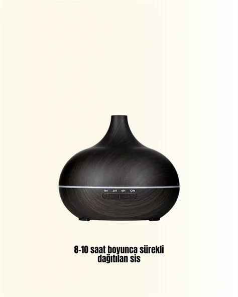 Sessiz Çalışan Aromaterapi Difüzörü – 4 Zaman Ayarlı, 7 Renkli Işık Seçeneği - 2