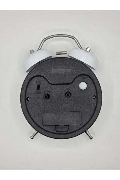 Galaxy Masa Saati Akar Saniyeli Beyaz Metal Kasa Glx-2324 - Resim 2