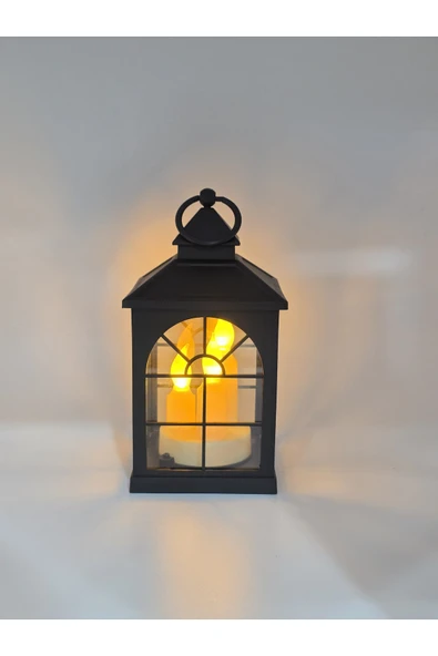 Furkan Dekoratif Pilli Led Mumlu Kandil Feneri Asılablir 10 X 20 cm ürün görseli 1