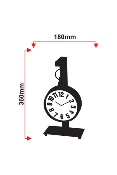 Galaxy Dekoratif Metal Kasa Gri Masa Saati - Resim 2