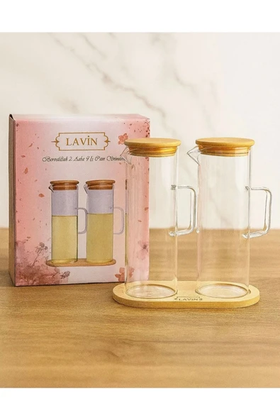 Lavin 2'li Borosilikat Cam Yağdanlık Seti 280 ML - Resim 2