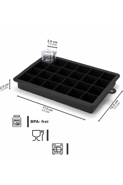 Bycomo Pratik 24'lü Sililkon Kare Buz Kalıbı - Resim 2