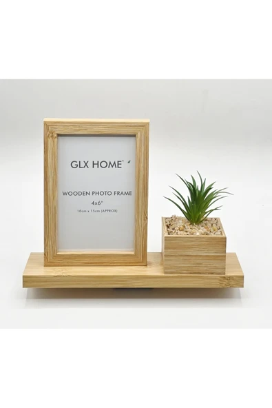 Galaxy HOME DEKORATİF AHŞAP ÇİÇEKLİ MASA RESİM ÇERÇEVESİ KREM ürün görseli 1