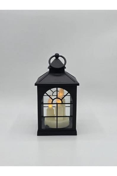 Furkan Dekoratif Pilli Led Mumlu Kandil Feneri Asılablir 10 X 20 cm - Resim 3