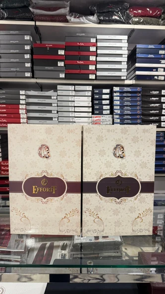 Effort 01 Lüks Damatlık 11 Parça Çeyiz Gömlek Pijama Çamaşır Saat Set - 5
