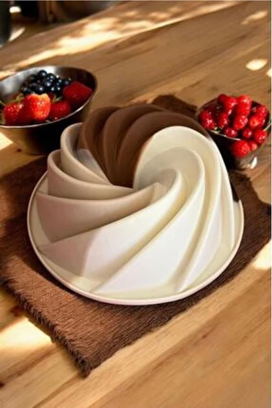 Bycomo Gıda İle Temasa Uygun Güllü Silikon Kek Kalıbı 23 cm ürün görseli 1