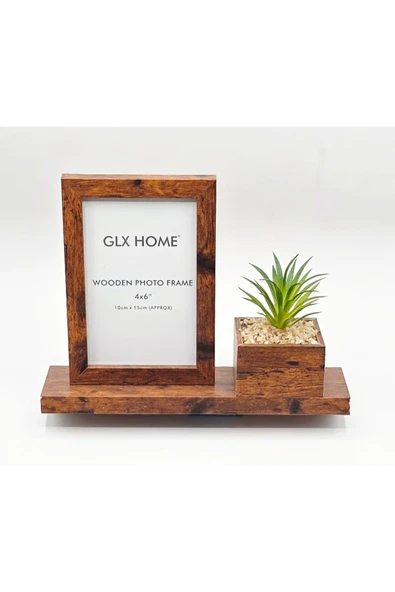 Galaxy HOME DEKORATİF AHŞAP ÇİÇEKLİ MASA RESİM ÇERÇEVESİ KREM ürün görseli 1