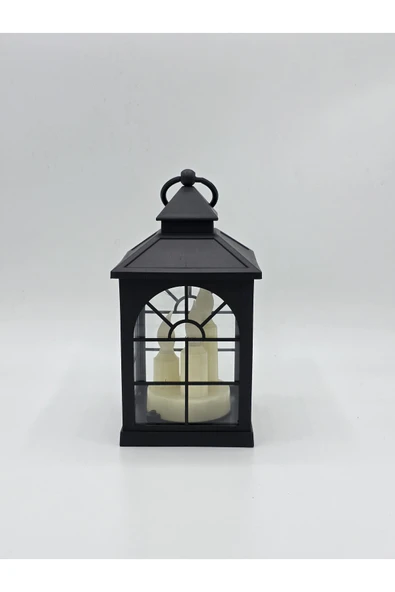 Furkan Dekoratif Pilli Led Mumlu Kandil Feneri Asılablir 10 X 20 cm - Resim 2