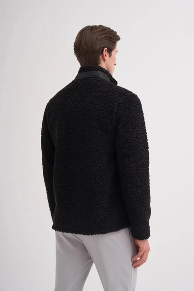 Cazador Shadow Regular Fit Kürklü Dik Yaka Sweat Hırka-50960 - 3