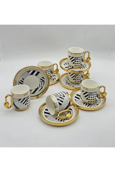 Tekbir RİO 6'LI PORSELEN KAHVE FİNCAN TAKIMI 90 ML - Resim 3