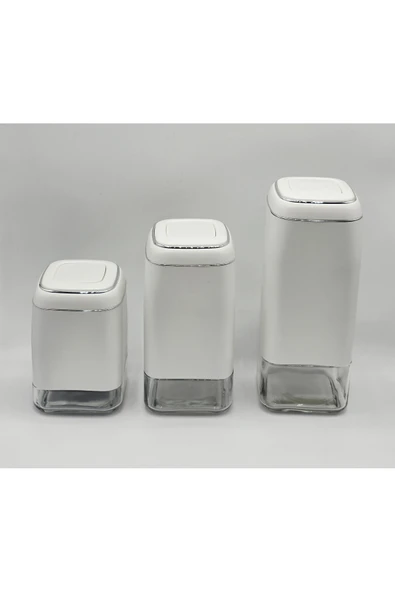 Tekbir 3 PARÇA KİLİTLİ VAKUMLU CAM KAVANOZ SETİ