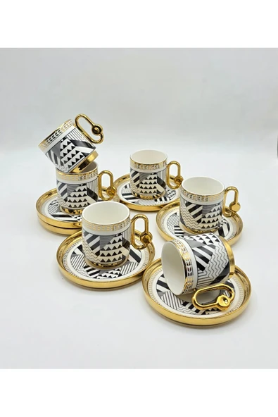 Tekbir RİO 6'LI PORSELEN KAHVE FİNCAN TAKIMI 90 ML ürün görseli 1