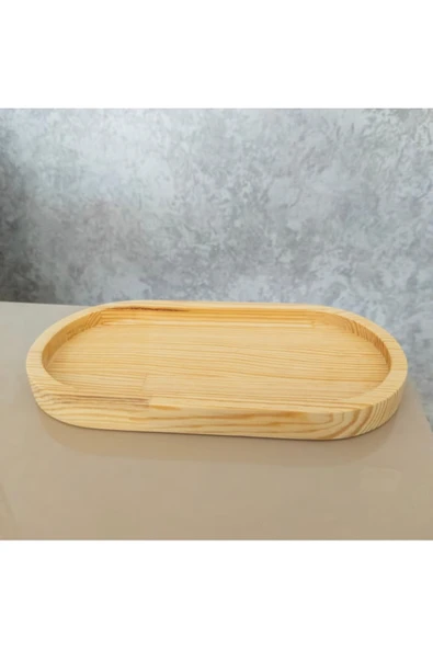 Bycomo OVAL AÇIK RENK=SADE AHŞAP YAĞDANLIK ALTLIK 25X12.5CM ürün görseli 1