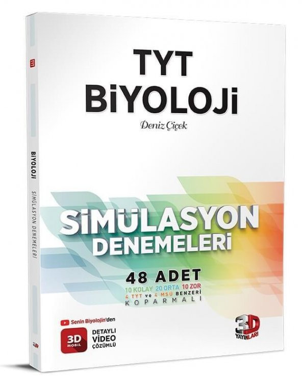 3D Yayınları TYT Biyoloji Simülasyon 48 Deneme