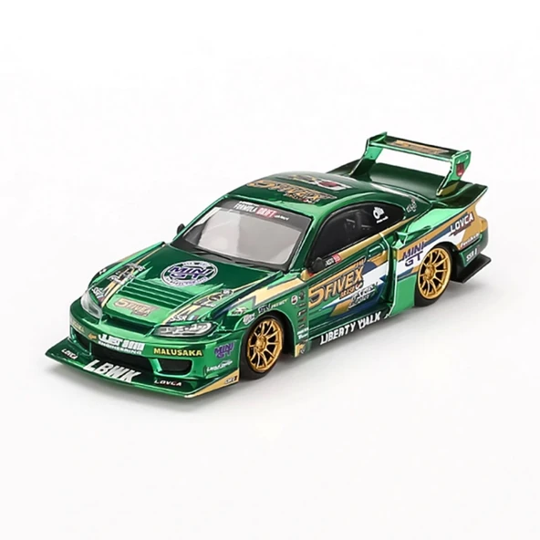 Mini GT 1/64 Nissan LBSuper Silhouette S15 SILVIA LBWK 2024 Fausto Racing  Blister Paket ürün görseli