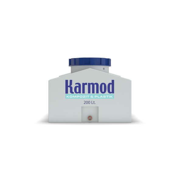 200 Litre Polietilen Prizmatik Su Deposu - Beyaz - 2