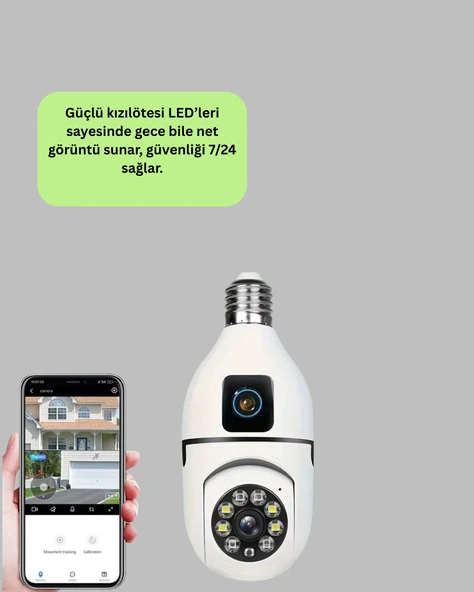 2’si 1 Arada Güvenlik Kamerası ve Sel Işığı – Kablosuz Akıllı Kamera - 3