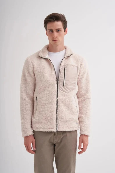 Cazador Shadow Regular Fit Kürklü Dik Yaka Sweat Hırka-50960