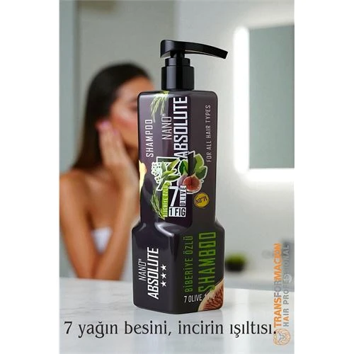 Profesyonel Nano Absolute Şampuan – 7 Zeytinyağı & İncir Özlü, 1000 ml