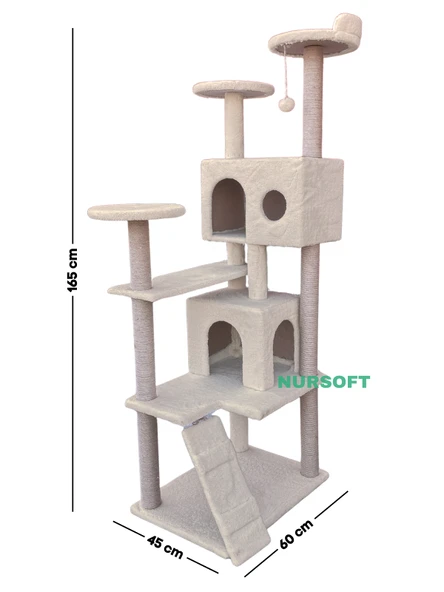 Nursoft Kule Kedi Evi Tırmalama - Resim 3