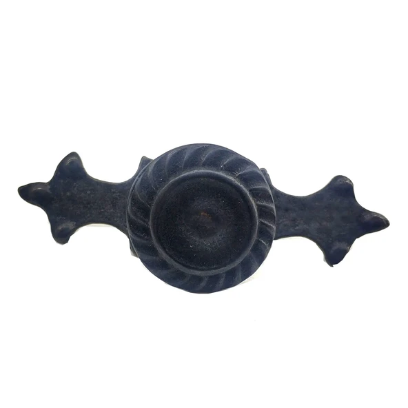 Antika Tarz Dekoratif Pirinç Çizgili Düğme 35x100 mm, Büyük, Oksit