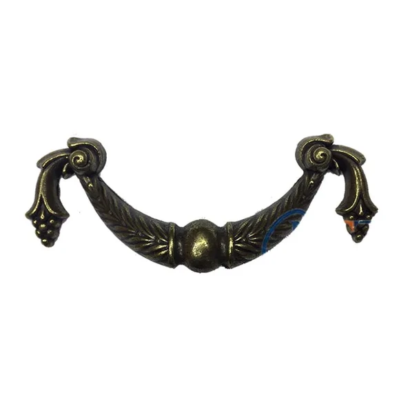 Dekoratif Zamak Üzümlü Kulp  64mm, Antik, 100 Adet