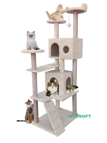 Nursoft Kule Kedi Evi Tırmalama ürün görseli