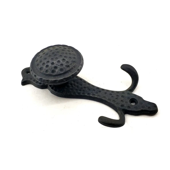 Antika Tarz Dekoratif Pirinç Portmanto Askı  150x72 mm, Oksit