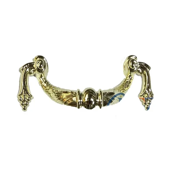 Dekoratif Zamak Üzümlü Kulp 64mm, Sarı, 100 Adet