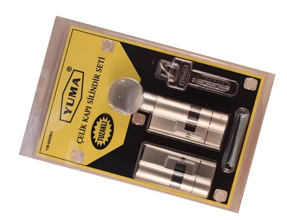 Yuma 68mm Mandallı Çelik kapı Tuzaklı Barel Seti  Sarı ürün görseli