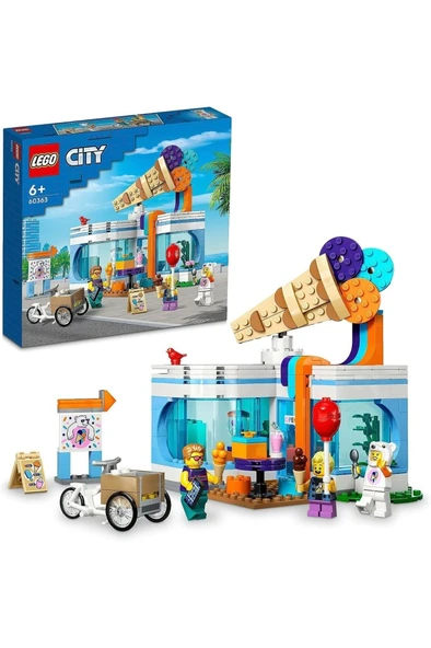 LEGO City Dondurma Dükkanı 60363 - 6 Yaş Ve Üzeri Çocuklar Için Yaratıcı Oyuncak Yapım Seti (296 PARÇA)