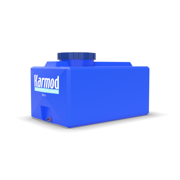 300 Litre Polietilen Prizmatik Su Deposu - Mavi