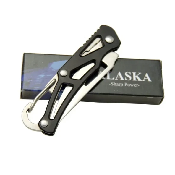 Alaska SDR1606BK Mini Metal Çakı 14 cm Manuel, Kemerlikli - Resim 2