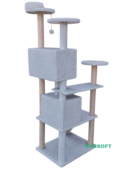 Nursoft Kule Kedi Evi Tırmalama - Resim 3