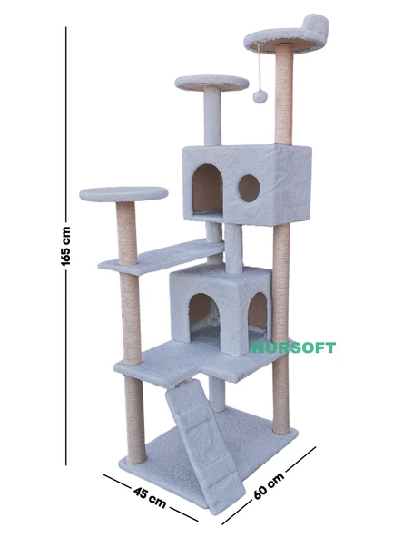 Nursoft Kule Kedi Evi Tırmalama - Resim 5