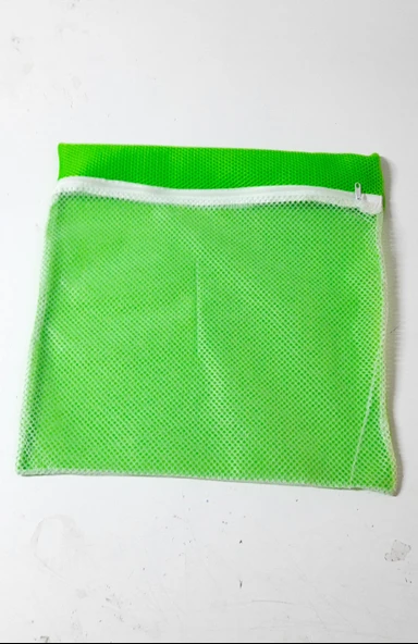 Yeşil Fermuarlı Hassas Çamaşır Terlik Ayakkabı Yıkama Filesi Büyük Boy - 2