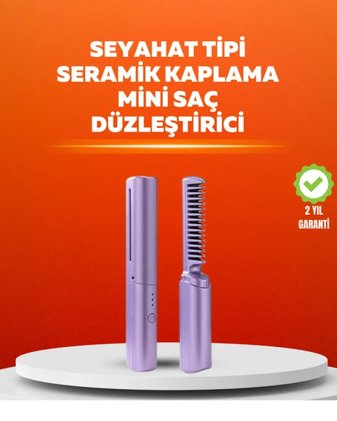 USB Şarjlı Kablosuz Saç Düzleştirici – Seyahat ve Günlük Kullanım