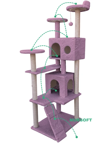 Nursoft Kule Kedi Evi Tırmalama - Resim 4
