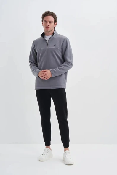 Cazador Yarım Balıkçı Yaka Kalın Polar Regular Fit Sweatshirt-56320 - Resim 2