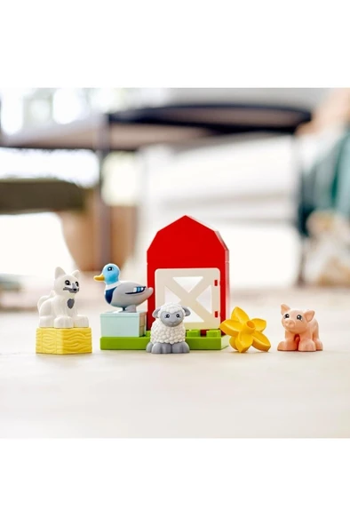 LEGO  DUPLO Town Çiftlik Hayvanı Bakımı 10949 - Çocuklar için Çiftlik Oyun Seti (11 Parça) - Resim 3