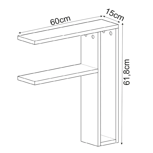 Tiny Duvar Rafı – Duvara Monte, Modern Tasarım - 5